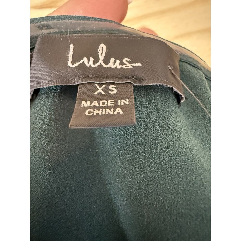 Lulus Teal Blue Strapless Maxi Dress With Split Front Hem Formal Gown XS NWT - Picture 9 of 15